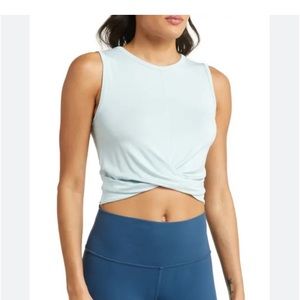 ALO Yoga Cover Tank in Chalk Blue, sz Large